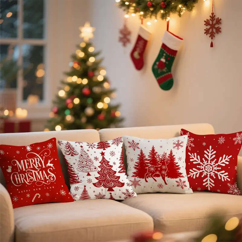 4-Piece Christmas Pillowcase Set