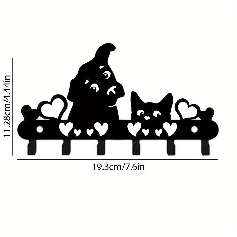 1pc Cute Animal Design Metal Clothes Hook Wall-mounted Key Hanger Suitable for Coats Hats Towel