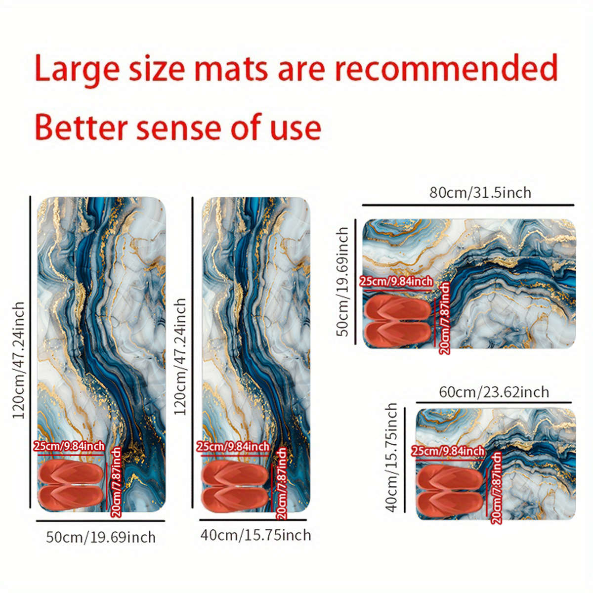 1Pc 15.75x47.24inch 40x120cm Floor Mat