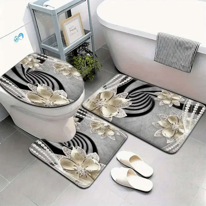 3 Piece Bath Mat Set