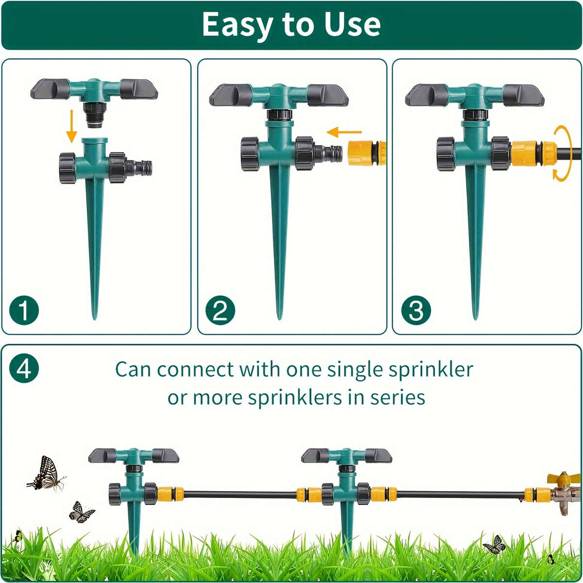 4Pcs Rotating Lawn Sprinklers