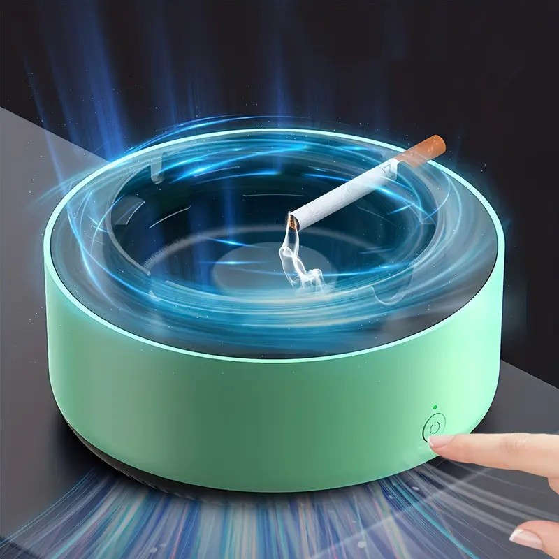 1pc A Battery-Powered Ashtray Designed for Home Use That Smartly Eliminates Secondhand Smoke And Od