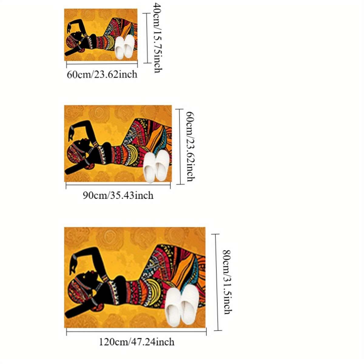 1Pc 60x90cm Floor Mat