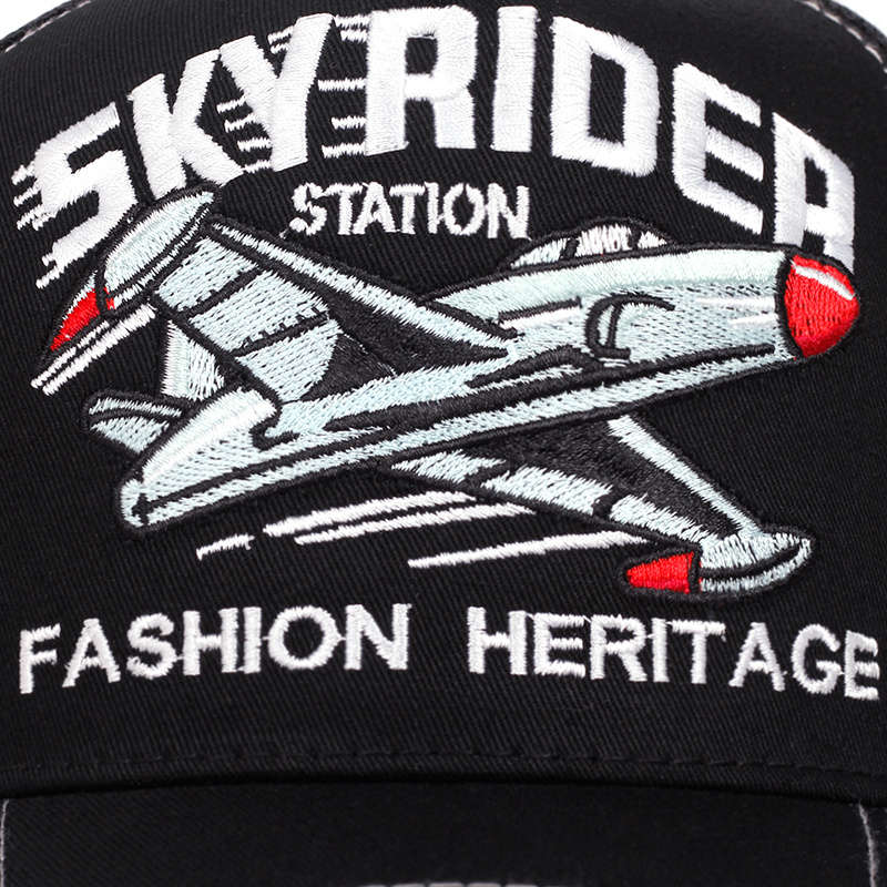 1pc Men'S Polyester Baseball Cap with Embroidered Logo Spring Autumn Sun Protection Trucker Hat