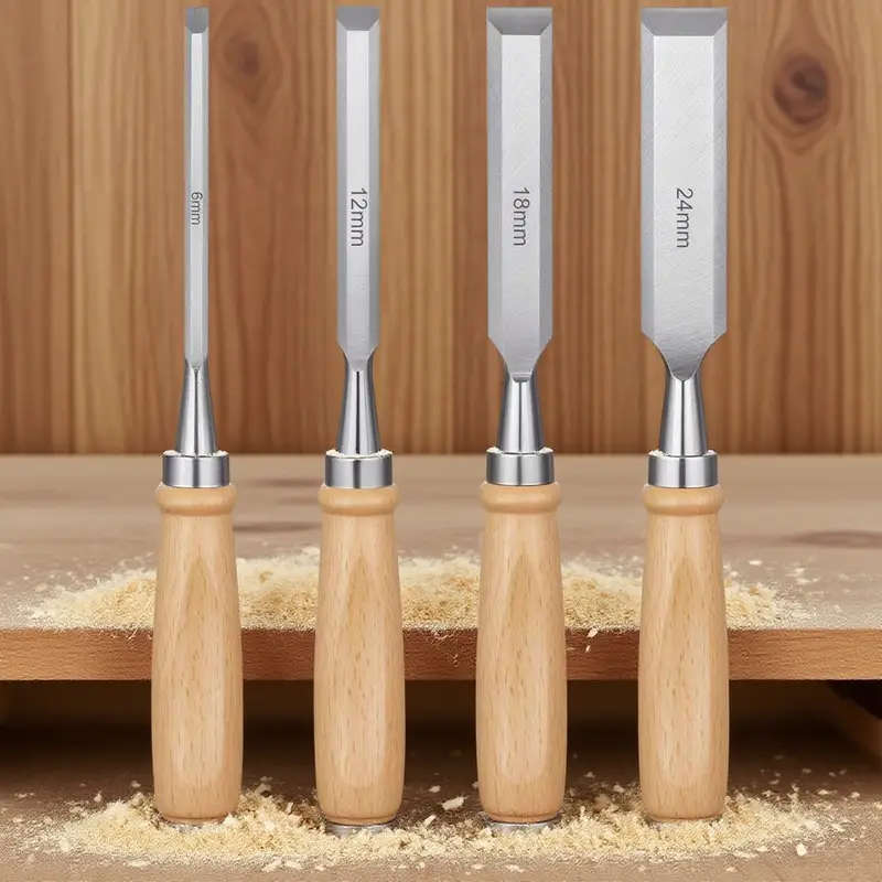 4-Piece Woodworking Chisel Set