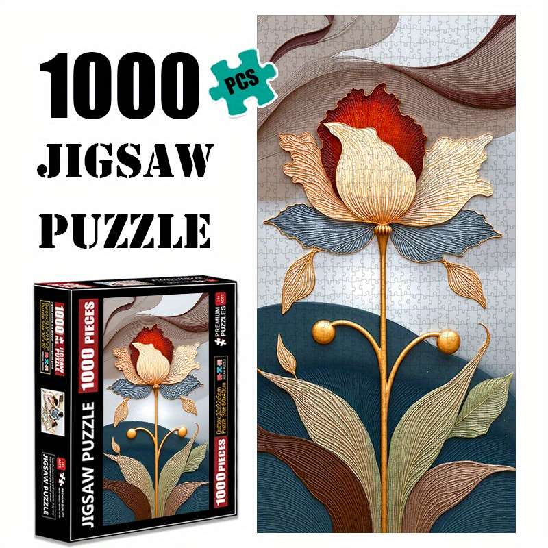 1000pcs Floral Jigsaw Puzzle for Adults 80.01cm x 39.88cm Scratch Water Resistant
