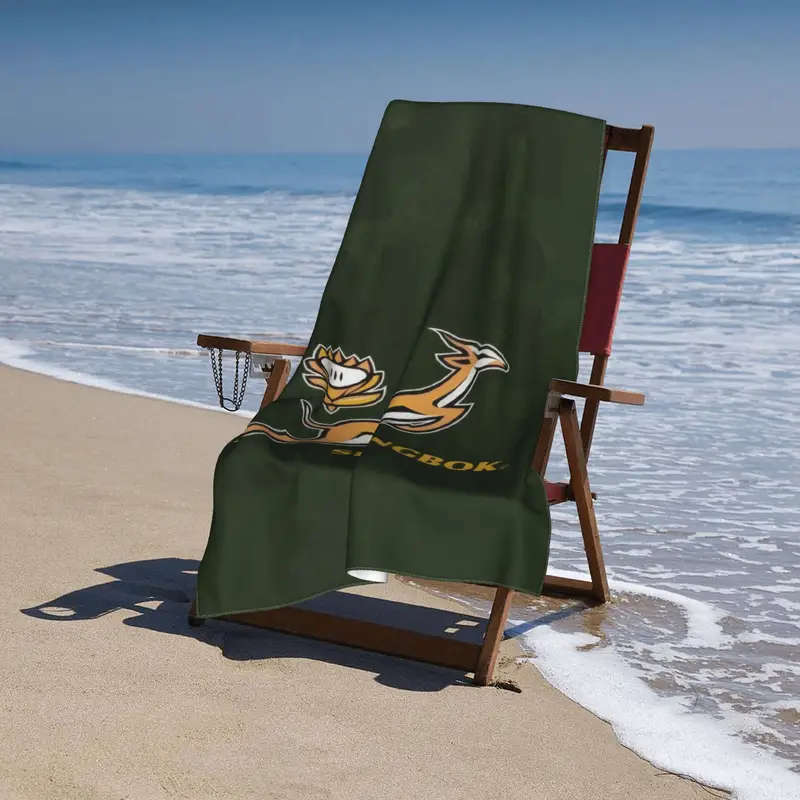 Springbok Rugby Beach & Bath Towel - Large Quick-Dry Microfibe