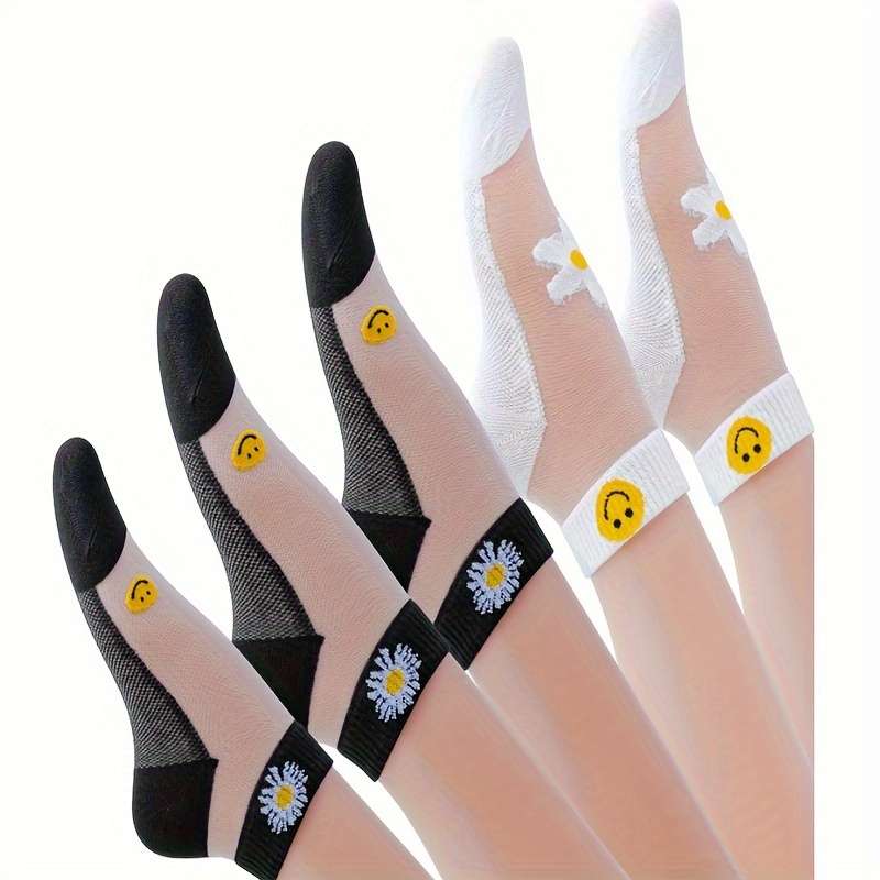 5 Pairs Of Random Colors One Size High Elastic Socks