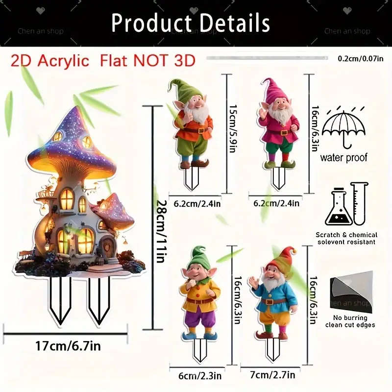 2D Bohemian Garden Decorations