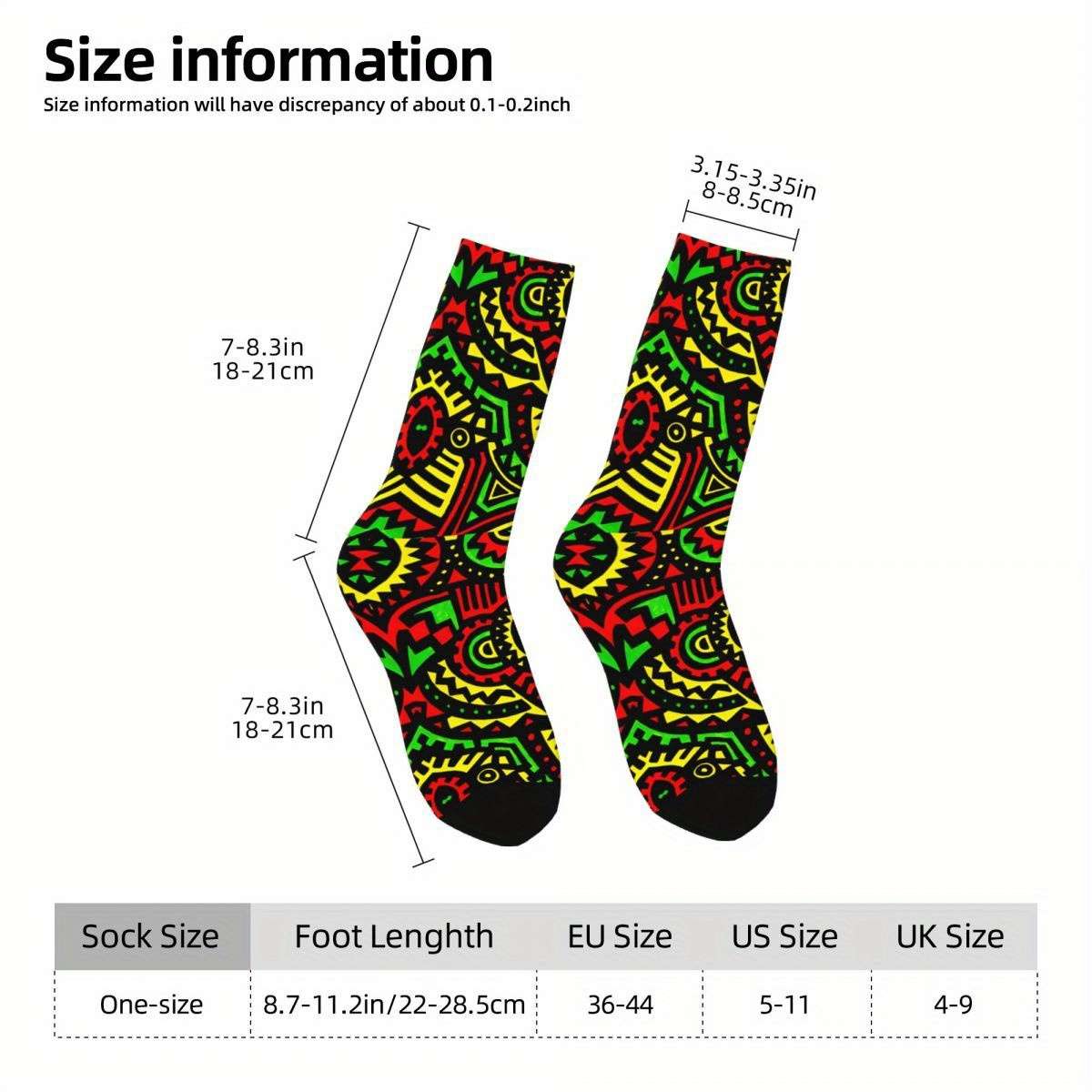 1 Pair Multicolor One Size Socks