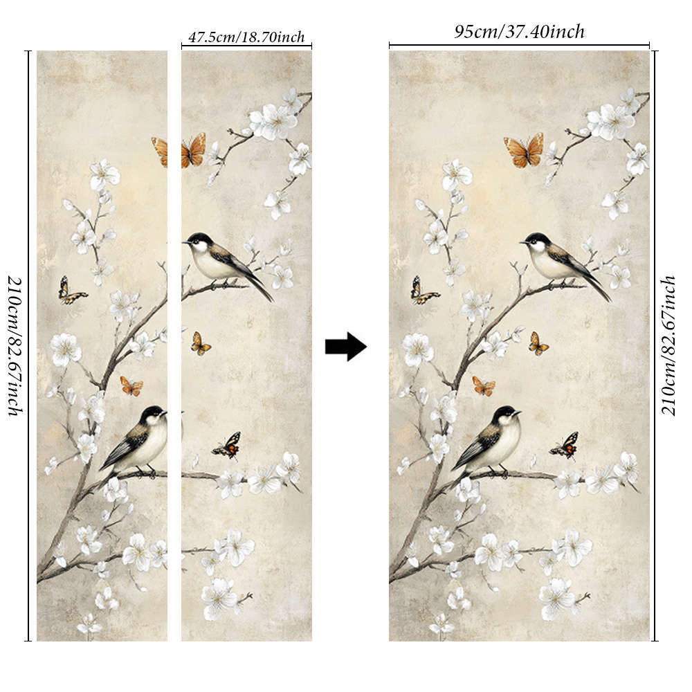 1Pc 76.96x199.9cm Door Window Sticker