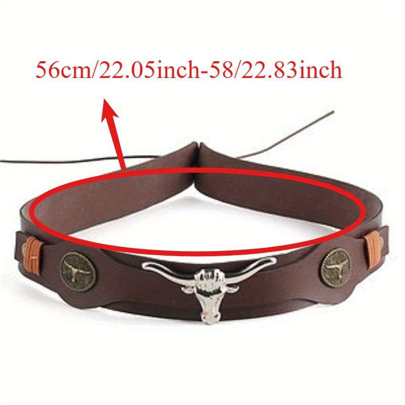 1pc Wide Brim Western Cowboy Hat with Decorative Laces Adjustable Pu Decorative Laces Unisex Retr