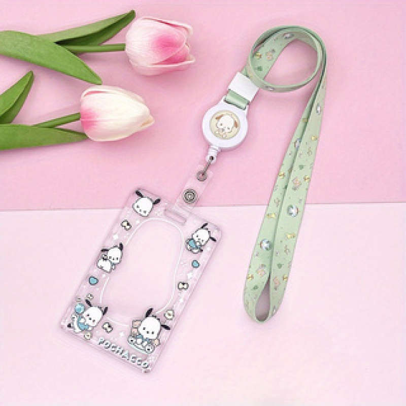 Sanrio Cute Acrylic Card Case- Campus Certificate And Meal Card Embossed Protective Case- Cute