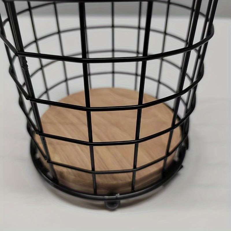 1pc Large Black Metal Kitchen Utensil Holder Modern Rectangular Countertop Organizer for Cook