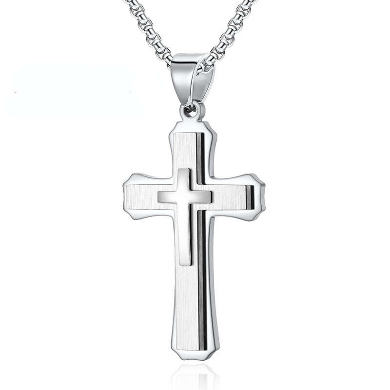 Silvery Jesus Theme Pendant
