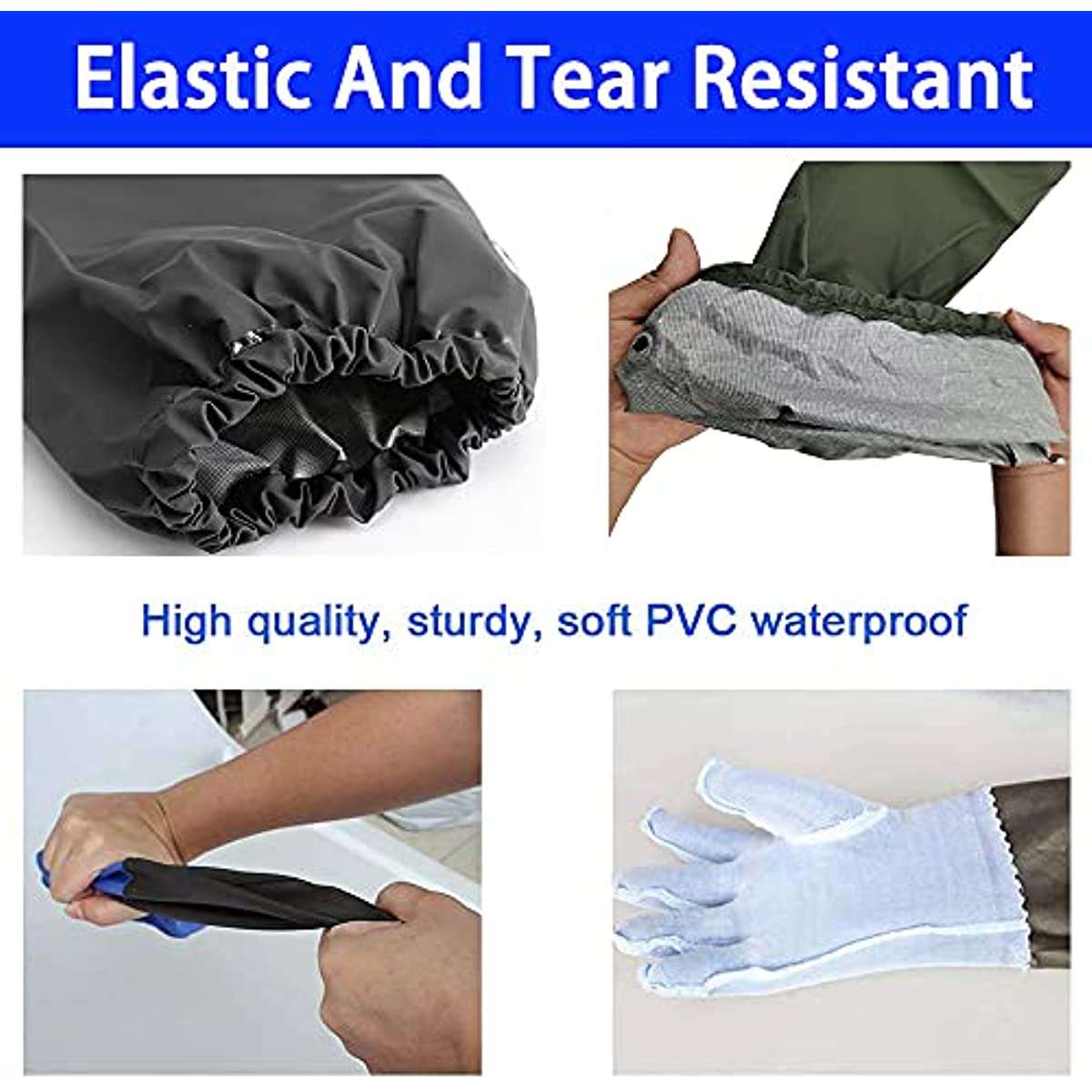 1 Pair Blue 71.12cm Household Cleaning Gloves