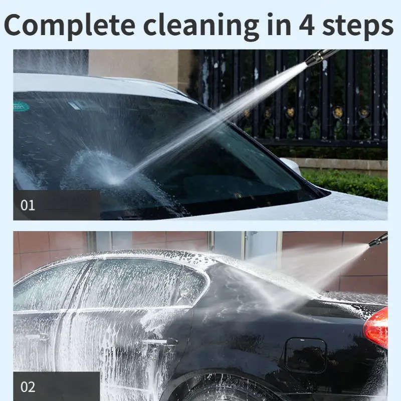 1pc Convenient Car Wash Cleaning Black Household Wash Spray Head Multifunctional Car Wash Water Pipe