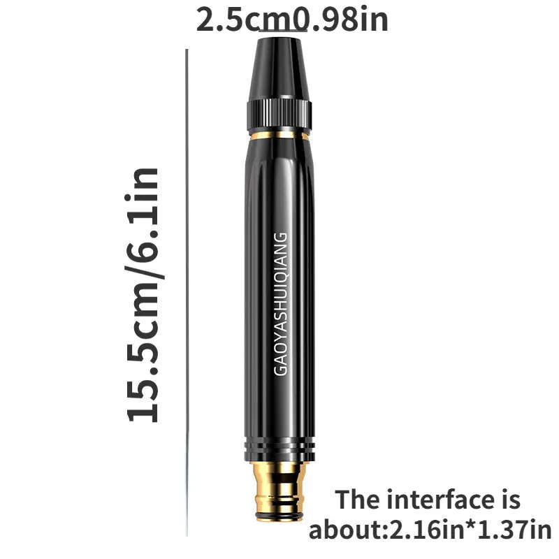 1pc Convenient Car Wash Cleaning Black Household Wash Spray Head Multifunctional Car Wash Water Pipe