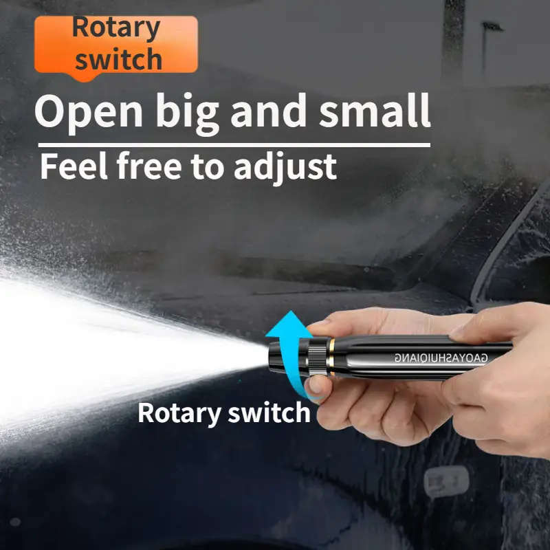 1pc Convenient Car Wash Cleaning Black Household Wash Spray Head Multifunctional Car Wash Water Pipe