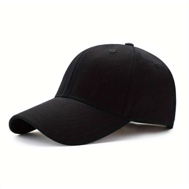Curved Brim Adjustable Sun Hat Fashion Baseball Cap Solid Color Sunscreen Sports Dad Hat For