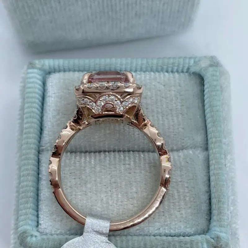 Inlaid Square Imitation Zircon Ring