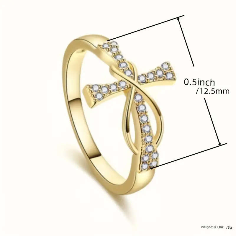 Elegant Ring with Sparkling White Zirconia