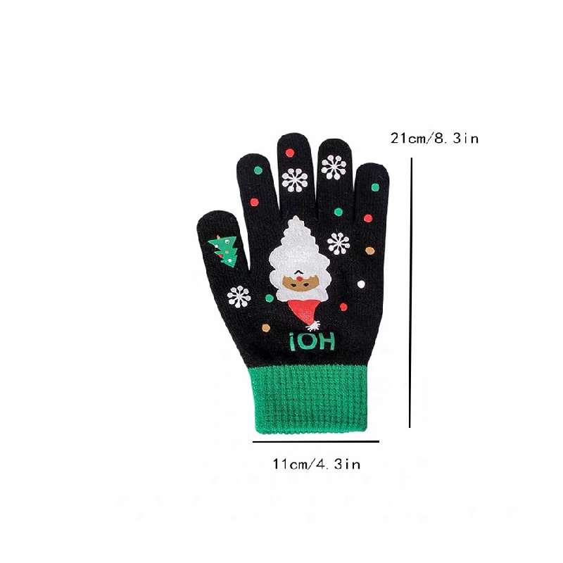 1 Pair Red Size Small Children  Warm Gloves