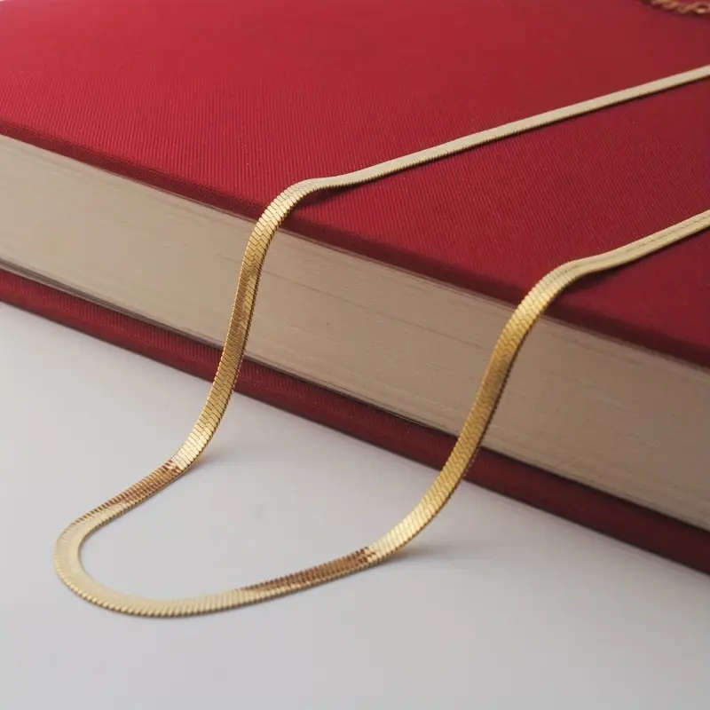 Stainless Steel Material Neutral Style Flat Collarbone Necklace