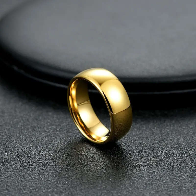 24K Gold Plated Stainless Steel Single Ring