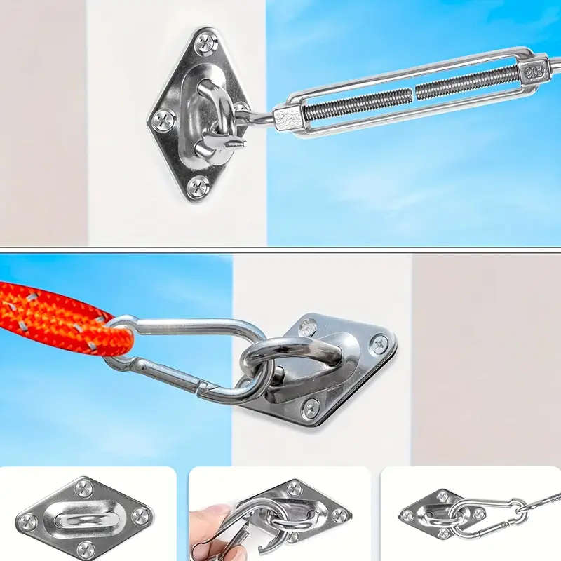 Complete Shade Sail Hardware Kit For Triangular And Rectangular Installations