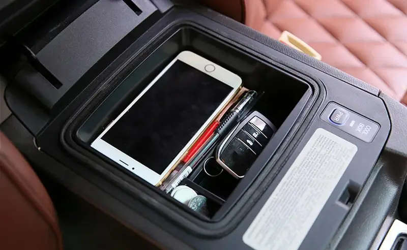 Car Armrest Box Secondary Storage Organizer For Toyota Land Cruiser Prado