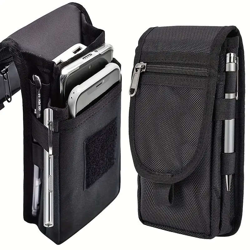 1pc Large Capacity Men's Wallet With Phone Pouch Multi-Compartment Card Holder Belt Loop Pouch Flip