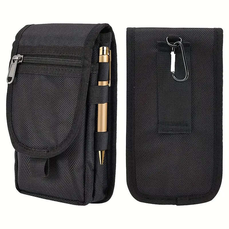 1pc Large Capacity Men's Wallet With Phone Pouch Multi-Compartment Card Holder Belt Loop Pouch Flip
