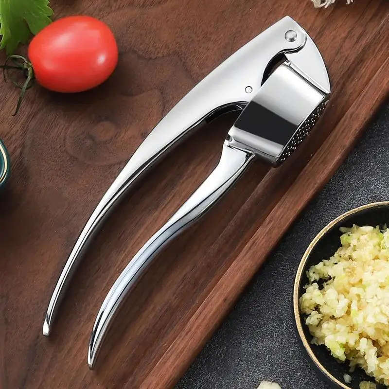 1pc Garlic Press Multifunctional Stainless Steel Garlic Press Metal Garlic Mincer Washable Garlic Cr