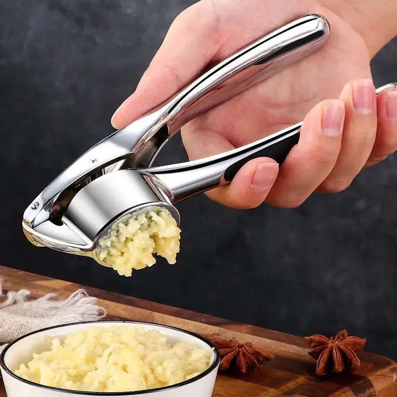 1pc Garlic Press Multifunctional Stainless Steel Garlic Press Metal Garlic Mincer Washable Garlic Cr