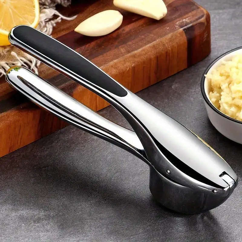 1pc Garlic Press Multifunctional Stainless Steel Garlic Press Metal Garlic Mincer Washable Garlic Cr