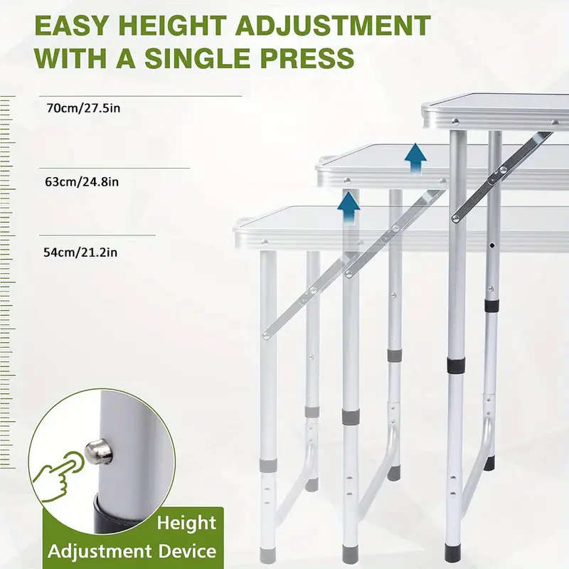 Outdoor Portable Aluminum Folding Table With Storage Cabinet