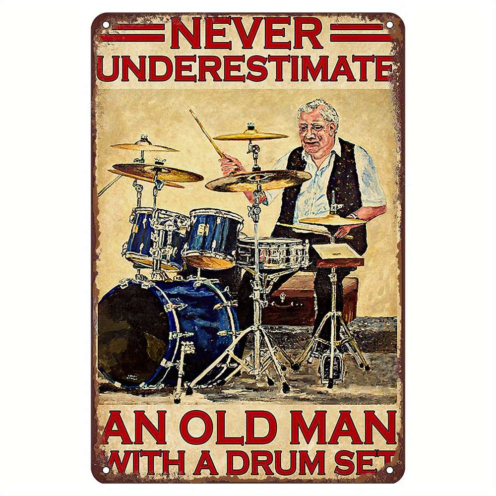 Never Underestimate An Old Man With A Drum Set Gift