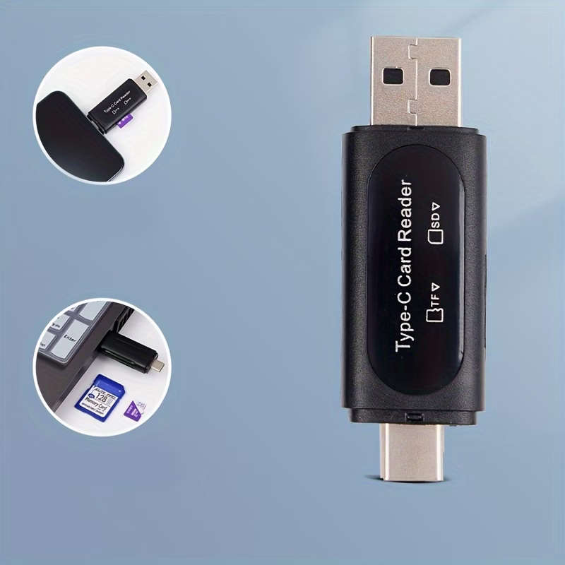 4-in-1 Type-C/USB-A Card Reader