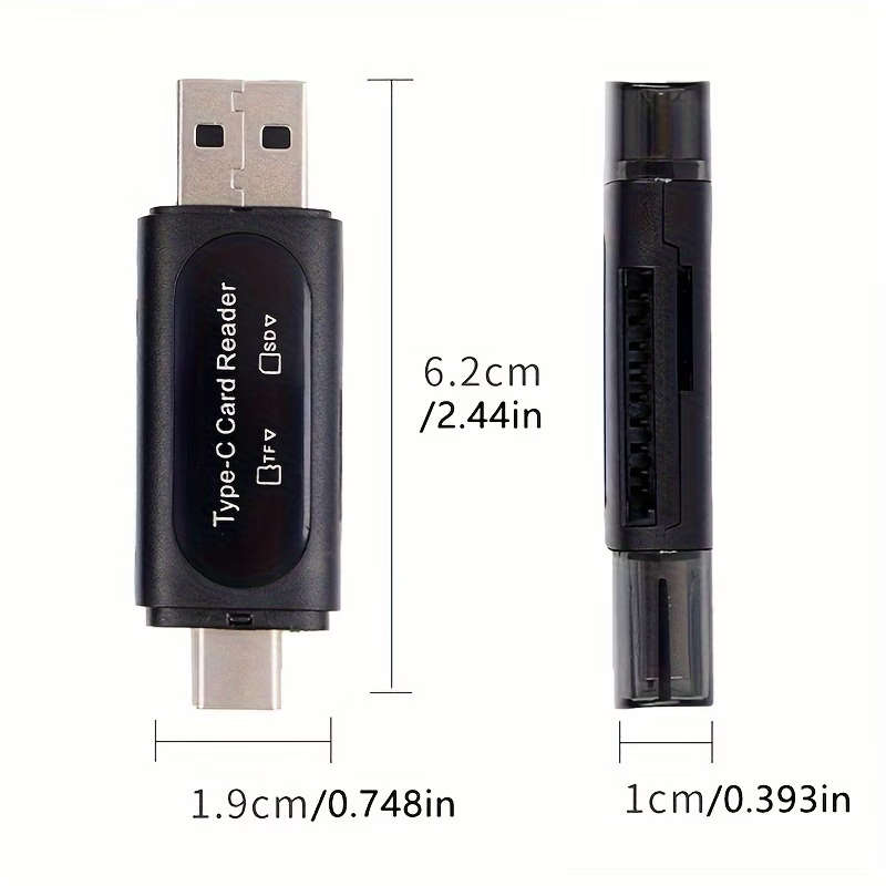 4-in-1 Type-C/USB-A Card Reader