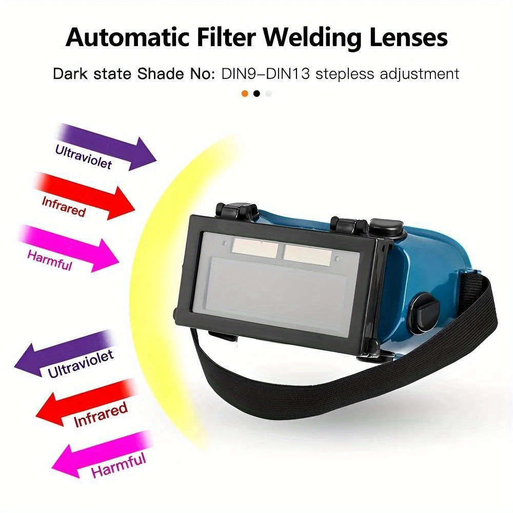 1pc Auto-Darkening Welding with Comfortable Adjustable Eye Mask for Safe Welding Grinding