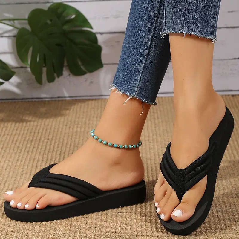 Women's Comfort Slip-On Sandals, Casual Flat Flip Flop