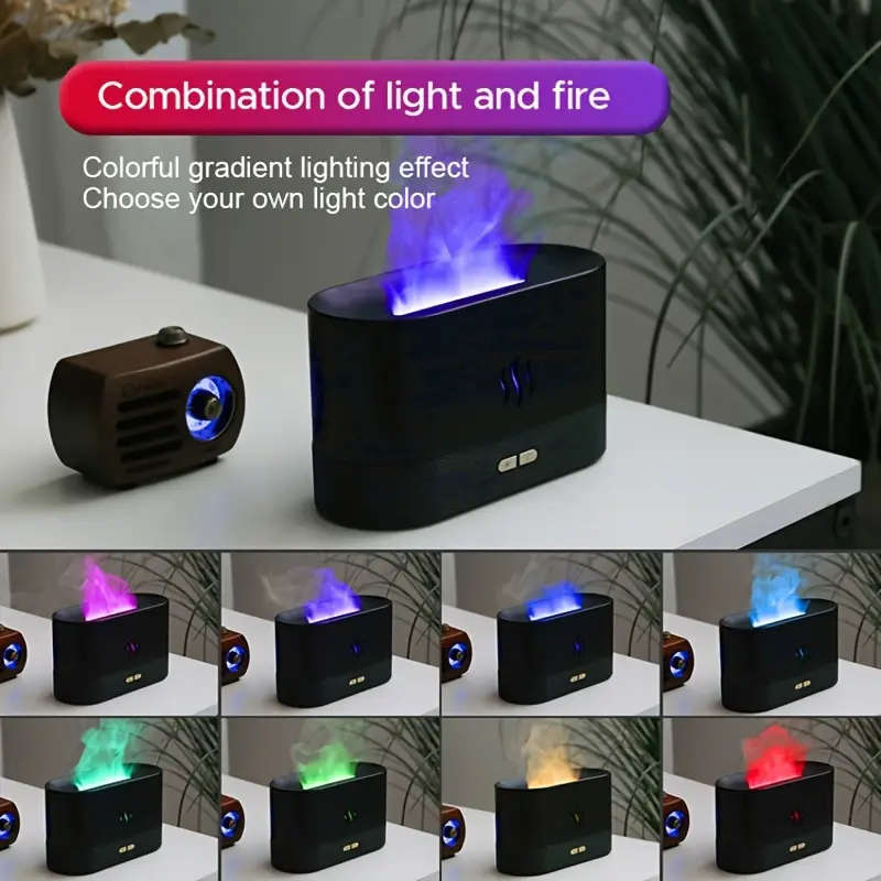 1pc USB-Powered Portable Humidifier with LED Color Changing Lights Cool Mist Aroma Diffuser Ideal fo