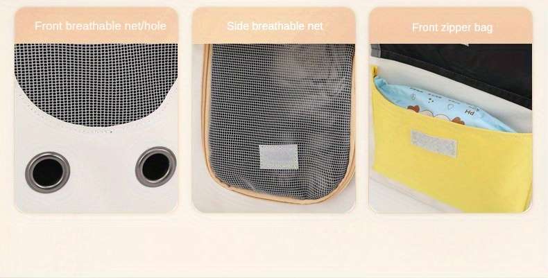 1pc Beige And Black a Pet Bag