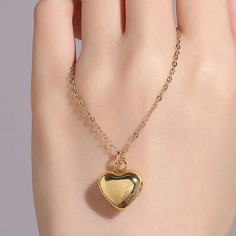 18K Golden-Plated Heart Pendant WITH Necklace