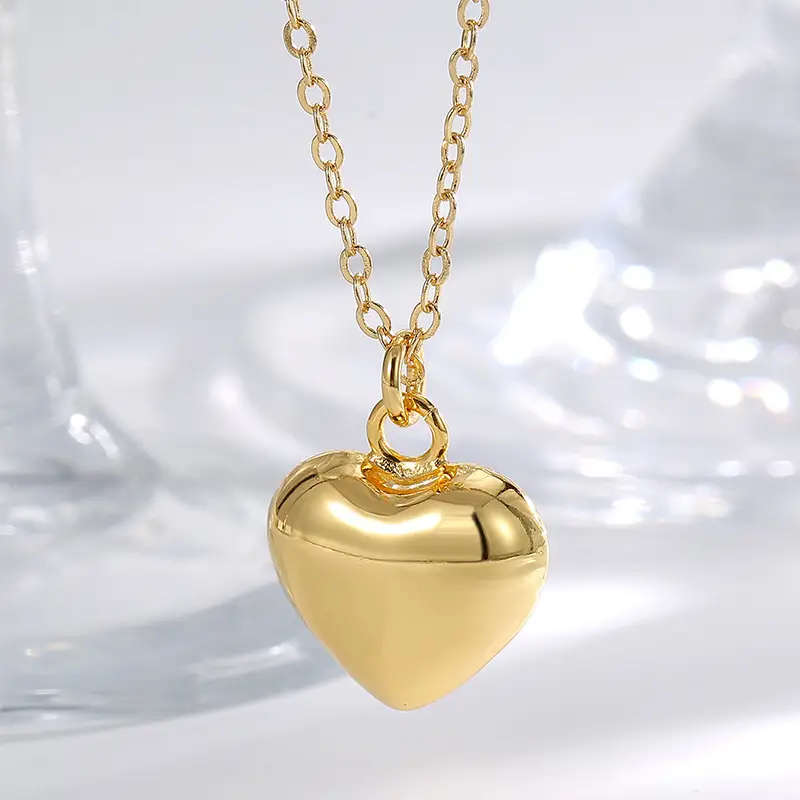 18K Golden-Plated Heart Pendant WITH Necklace