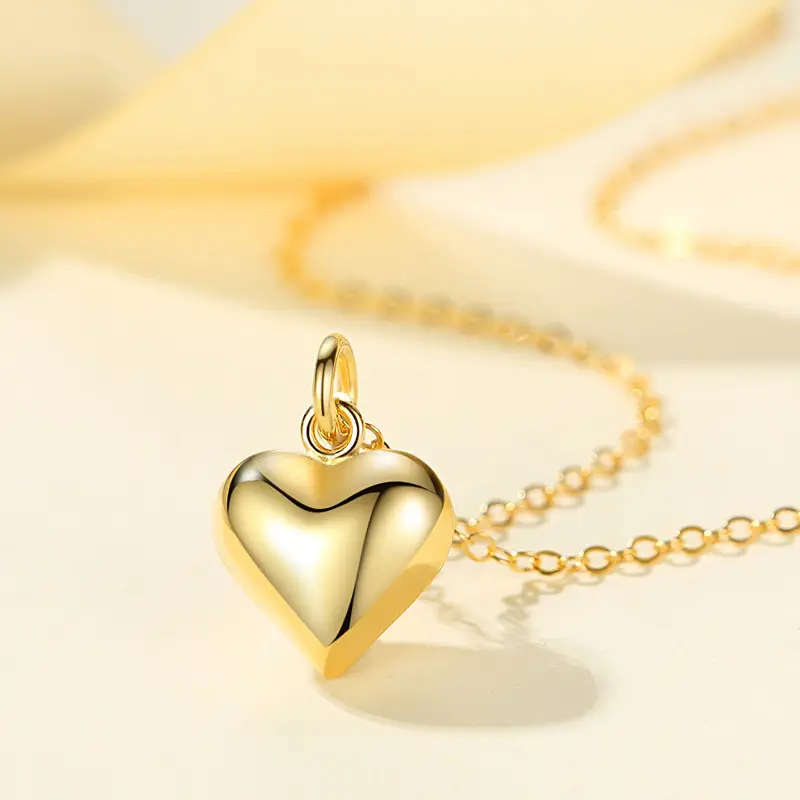 18K Golden-Plated Heart Pendant WITH Necklace