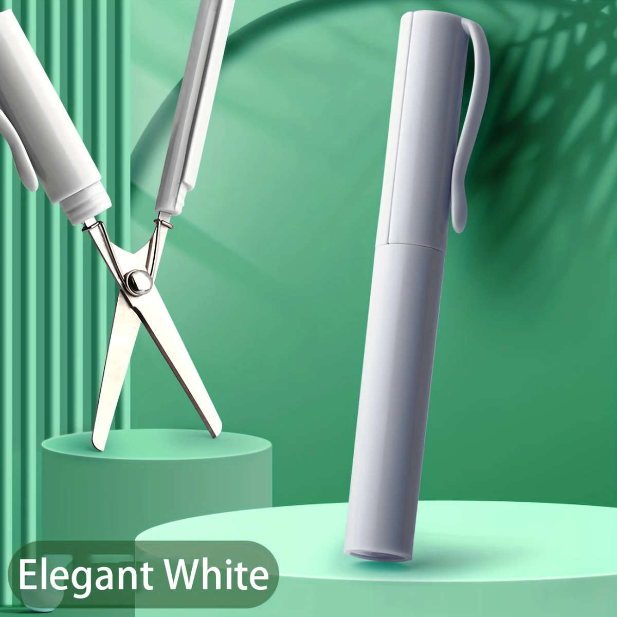 1pc Compact Stainless Steel Folding Scissors Ergonomic Rust-Resistant for Crafts Office Outdoor Use