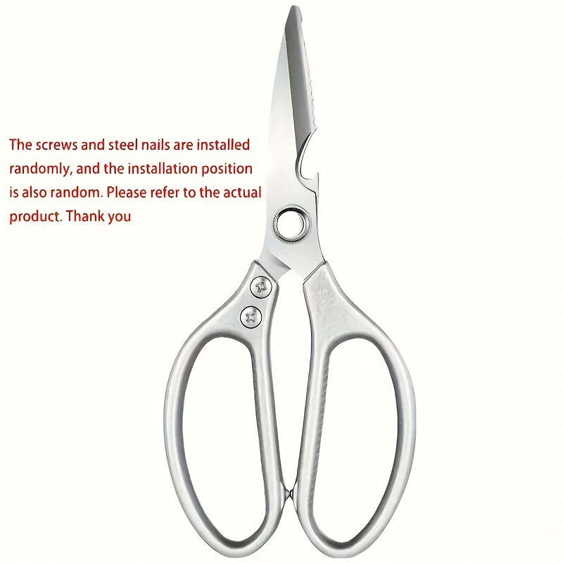 1pc Stainless Steel Scissors Household Scissors Strong Kitchen Scissors Chicken Bone Scissors Multi