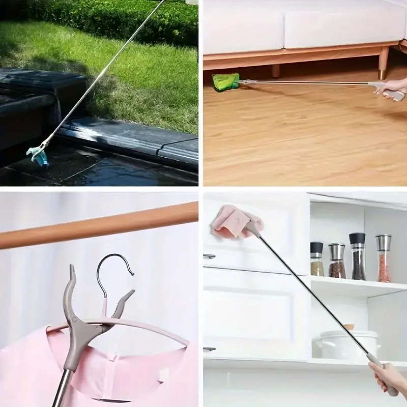 1Pc Long-Handled Iron Rod Garbage Pick-Up Clip
